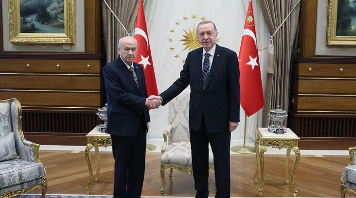 Cumhurbaşkanı Erdoğan ile Bahçeli arasında Beştepe'de kritik görüşme